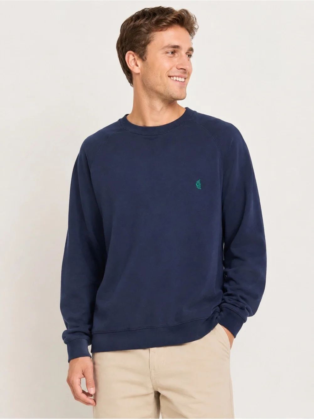 NauticaβMenβs Pullover Crewneck Sweatshirt NWT XLT Long Navy Cotton Essentials